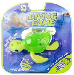 Želva 14cm na potápění do vody na baterie Světlo 3 barvy blistr