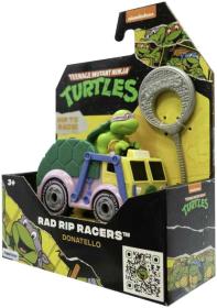 Želvy Ninja Rad Rip Racers autíčko s figurkou s lankem na natažení 4 druhy