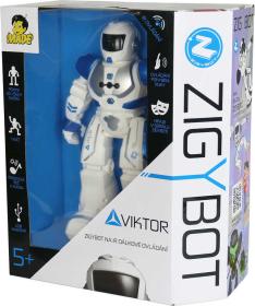 Zigybot VIKTOR IR Interaktivní robot ovládání pohybem ruky na baterie Modrý Světlo Zvuk