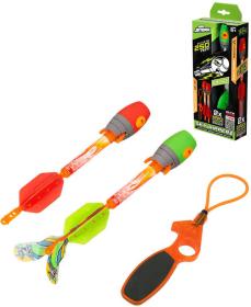 ZING Sky Ripperz prak hvízdací herní set se 2 šípy v krabici plast