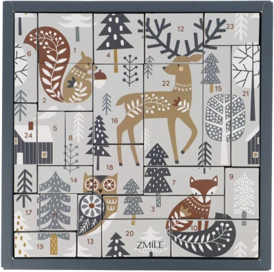 ZMILE COSMETICS Adventní kalendář kosmetický Puzzle Scandic Wildlife