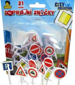 Značky dopravní City Collection set 21ks na kartě plast Značky dopravní City Collection set 21ks na kartě plast