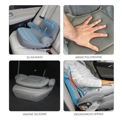 Zopa Autosedačka iBooster i-Size Silver Grey