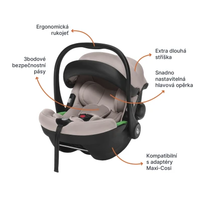 Zopa Autosedačka XM Plus i-Size bundle Toffee Brown