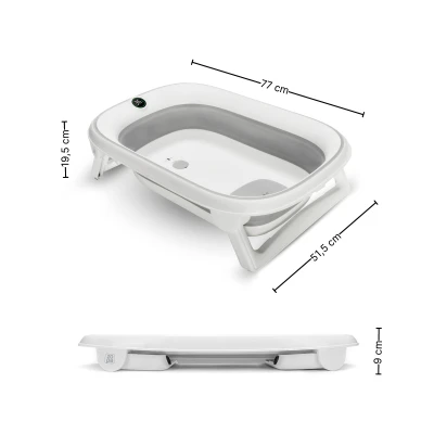 Zopa Dětská skládací vanička Aquasense s teploměrem Grey