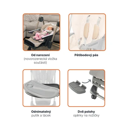Zopa Dětská židlička Monti 2 Diamond Beige