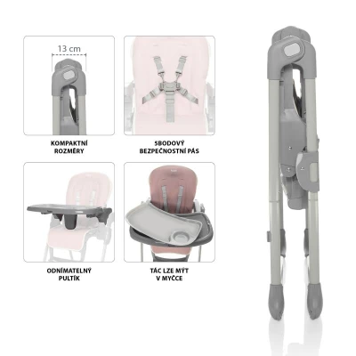 Zopa Dětská židlička Pocket Ice Grey