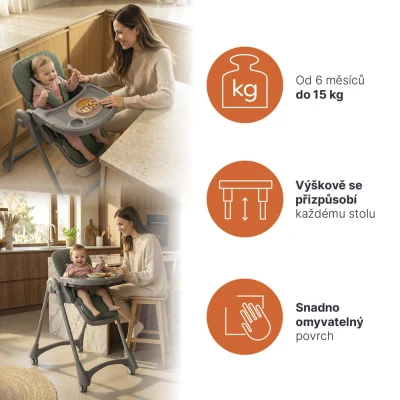 Zopa Dětská židlička Primo Light Grey