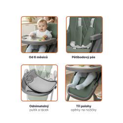 Zopa Dětská židlička Primo Light Grey