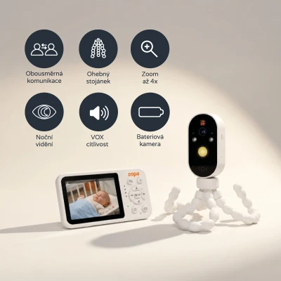 Zopa Digitální video chůvička Omni White