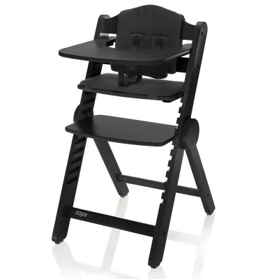 Zopa Dřevěná jídelní židlička Clipp Clapp Black