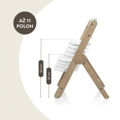 Zopa Dřevěná jídelní židlička Clipp & Clapp Nature