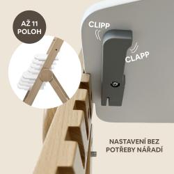 Zopa Dřevěná jídelní židlička Clipp Clapp White