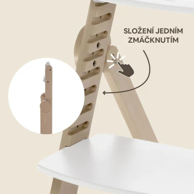 Zopa Dřevěná jídelní židlička Clipp Clapp White