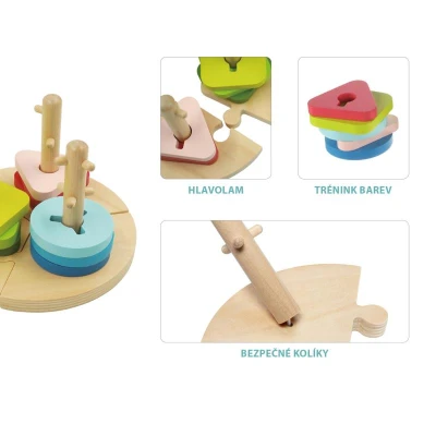 Zopa Dřevěné Montessori puzzle Wood