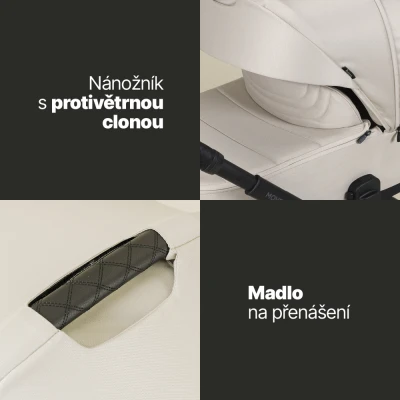 Zopa Hluboká korba ke sportovnímu kočárku Move XL 5 Ivory Beige