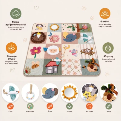 Zopa Interaktivní hrací deka Jumbo Soft Beige