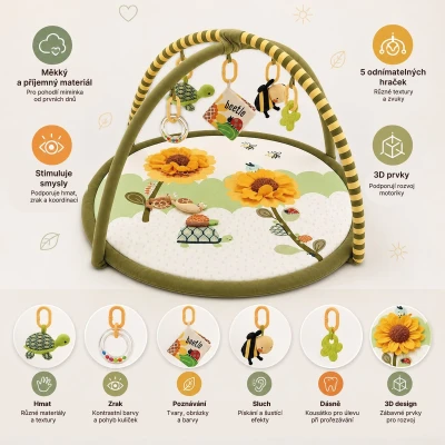 Zopa Interaktivní hrací deka s hrazdou Cuddle Garden