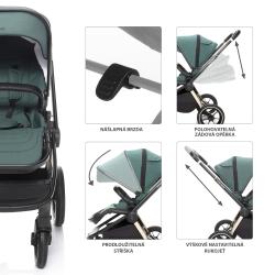 Zopa Kočárek MOVE Cross 2 + hl. korba XL zdarma Antique Green/Black
