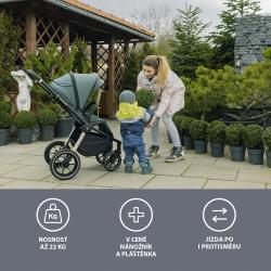 Zopa Kočárek MOVE Cross 2 + hl. korba XL zdarma Antique Green/Gold