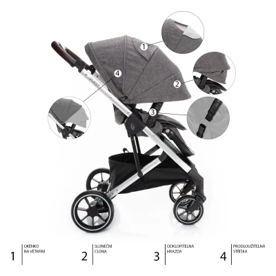Zopa Kočárek Quest Tornado Grey/Silver