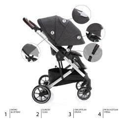 Zopa Kočárek Quest Vulcan Black/Silver