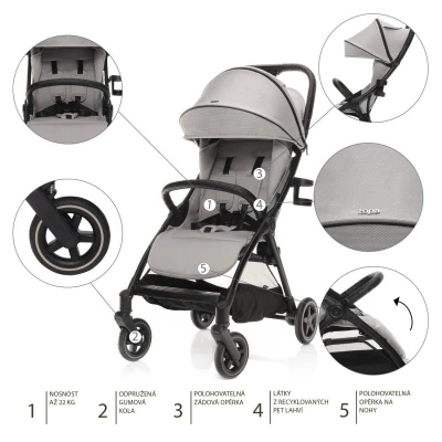 Zopa Kočárek Quiq 2 Metal Grey