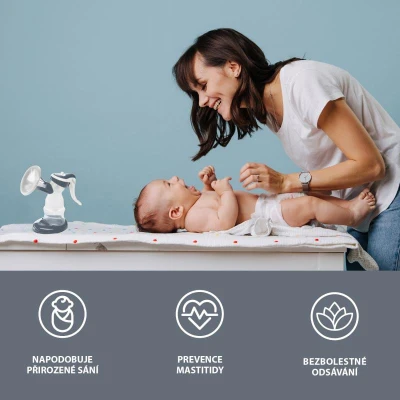 Zopa Manuální odsávačka mléka Basic Grey