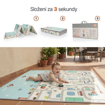 Zopa Multifunkční pěnová skládací podložka oboustranná 180x120 Dino