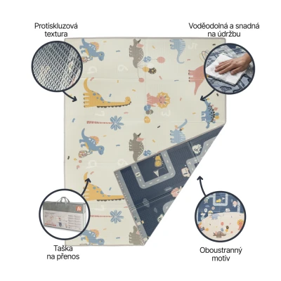 Zopa Multifunkční pěnová skládací podložka oboustranná 180x120 Forest