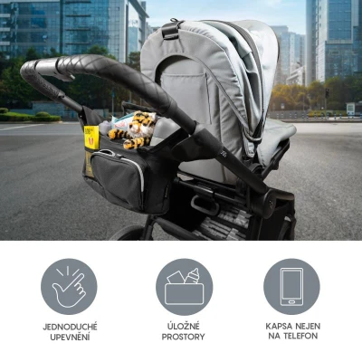 Zopa Organizér na kočárek Deluxe Grey