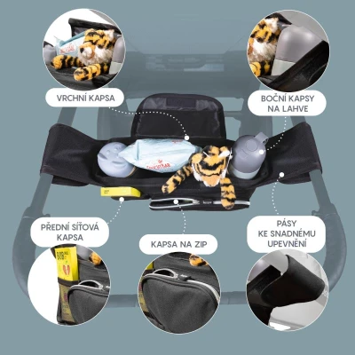 Zopa Organizér na kočárek Deluxe Grey