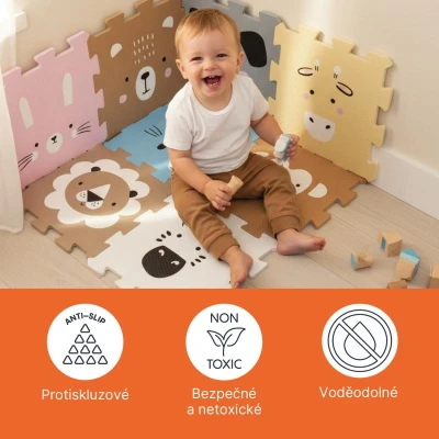 Zopa Pěnová podložka Puzzle 30x30 cm 9ks Hazel Brown