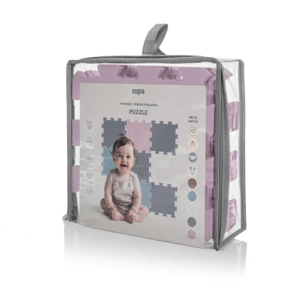Zopa Pěnová podložka Puzzle 30x30 cm 9ks Sugar Pink