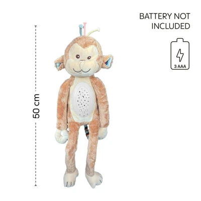 Zopa Plyšový usínáček s projektorem a melodiemi Monkey