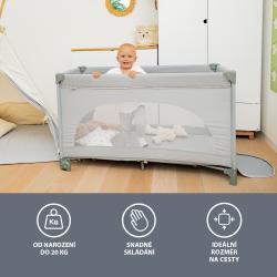 Zopa Postýlka skládací Lely Sand Beige