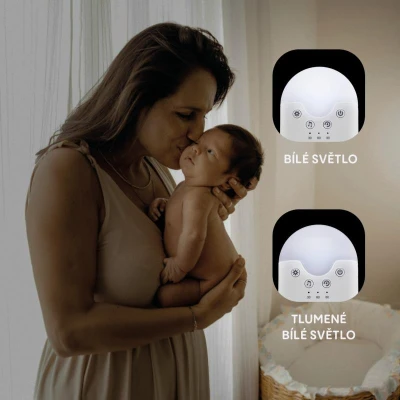 Zopa Přenosný usínací modul s LED světlem, bílým šumem a zvuky White
