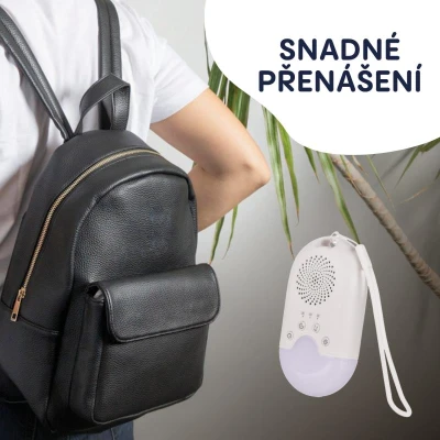 Zopa Přenosný usínací modul s LED světlem, bílým šumem a zvuky White