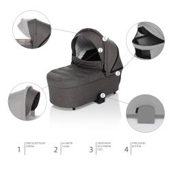 Zopa Set kočárek Move Cross 2 + korba XL + adaptér All Black