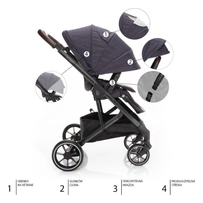 Zopa Set kočárek Quest+ korba+ adaptéry Midnight Navy/Black