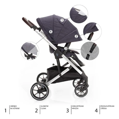 Zopa Set kočárek Quest+ korba+ adaptéry Midnight Navy/Silver