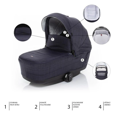 Zopa Set kočárek Quest+ korba+ adaptéry Midnight Navy/Silver