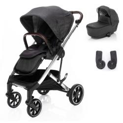 Zopa Set kočárek Quest+ korba+ adaptéry Vulcan Black/Silver
