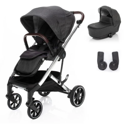 Zopa Set kočárek Quest+ korba+ adaptéry Vulcan Black/Silver Zopa Set kočárek Quest+ korba+ adaptéry Vulcan Black/Silver