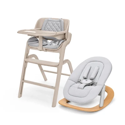 Zopa Set židlička Inspira 2 + novorozenecký set + houpací základna Cookie Beige