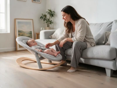 Zopa Set židlička Inspira 2 + novorozenecký set + houpací základna Creamy Natur