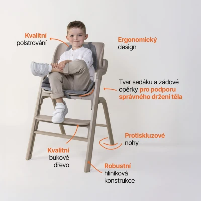 Zopa Set židlička Inspira + novorozenecký set Berry Black