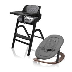 Zopa Set židlička Inspira + novorozenecký set + houpací základna Berry Black