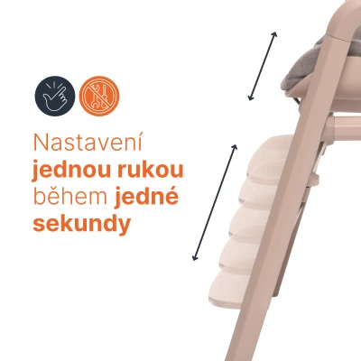 Zopa Set židlička Inspira + novorozenecký set + houpací základna Berry Black