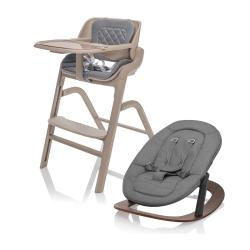 Zopa Set židlička Inspira + novorozenecký set + houpací základna Cookie Beige